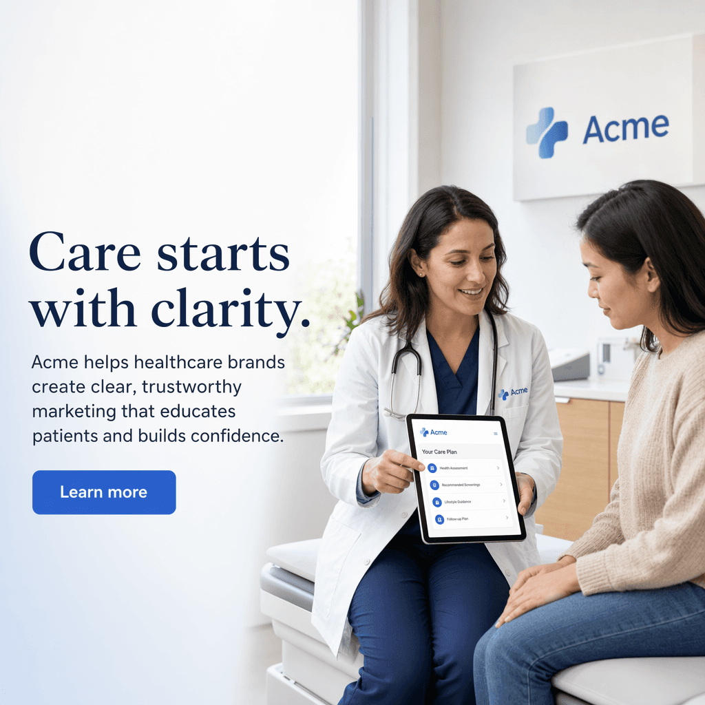 Healthcare creative preview